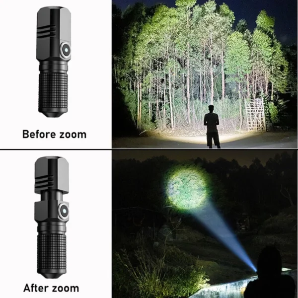 10000 LM mini powerful led flashlight xhp50 built-in battery 3 modes usb rechargeable flash light edc torch lamp flashlights - Image 7