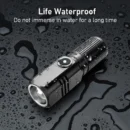 10000 LM mini powerful led flashlight xhp50 built-in battery 3 modes usb rechargeable flash light edc torch lamp flashlights
