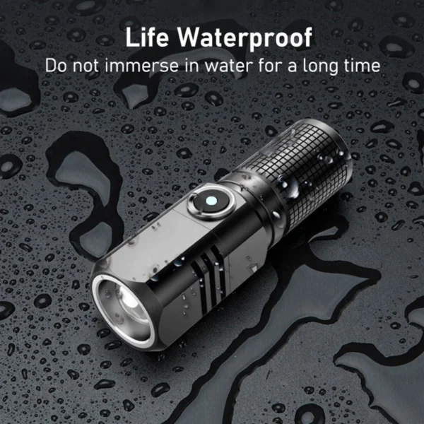 10000 LM mini powerful led flashlight xhp50 built-in battery 3 modes usb rechargeable flash light edc torch lamp flashlights - Image 6