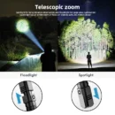 10000 LM mini powerful led flashlight xhp50 built-in battery 3 modes usb rechargeable flash light edc torch lamp flashlights