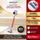 Airbot Supersonics 4.0 | 20,000Pa Suction Cordless Vacuum Cleaner Handheld Stick Wireless Car HEPA